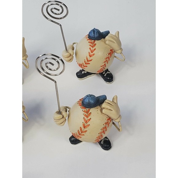 7 Small Baseball picture holder Guy's with black shoes blue backwards hat - Picture 5 of 6